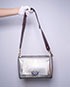 Space Invaders Crossbody, &pound;220, Handbags, Silver, Python, Front view